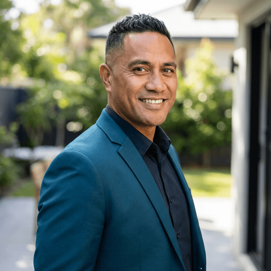 Male property manager in his 50s, white, professional and direct demeanor